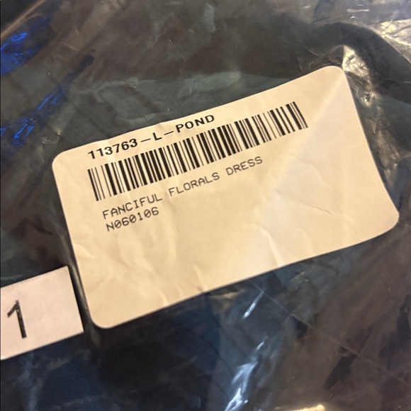 Sundance Fanciful Florals Dress Teal Peasant Mini - Picture 4 of 8